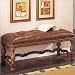 Powell Bristol Leather Bench in Lightly Distressed 