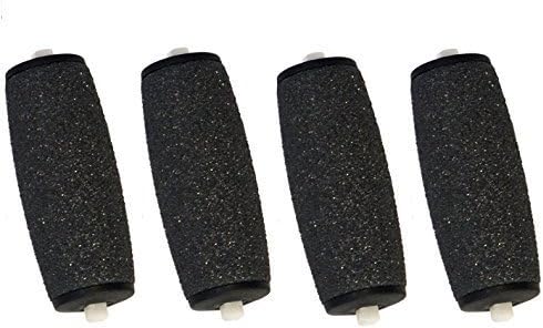 Pedi Solutions Rollers Refill Heads Extra Coarse Compatible with Pedi Perfect Foot Files Electronic Pedicure and Scholl Velvet Smooth Express Pedi (4 pack) by Pedi Solutions
