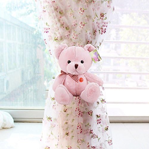Super Adorable Curtain tieback with Teddy Bear Shape Design Made with Cotton Delicate Making 25cm in Length (Pink)