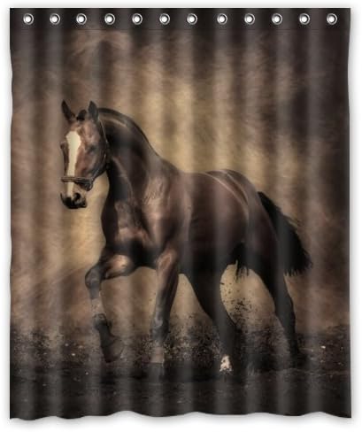 Running Horse Bathroom Shower Curtains Polyester Waterproof 60" x 72"
