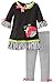 Rare Editions Little Girls' Ladybug Applique Stripe Set