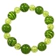 Green Glass Bead Stretch Bracelet Fashion Jewelry