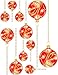 EYE CANDY SIGNS Red and Gold Christmas Ornaments Static Cling Window Cling Removable and Reusable Holiday Clings