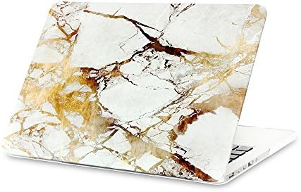 MacBook Pro 13/Pro Retina 13 Case, DallowayCabin Emulational White Marble Pattern Rubber Coated Cover for MacBook Pro 13/Pro Retina 13 (Pro Retina 13, Style 15)