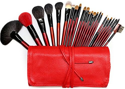 MOONKINI 24 pieces of High Quality Makeup Brushes Set with Pure Black Bag Design holder bag