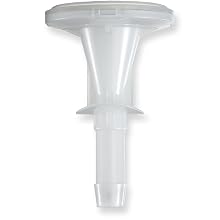 Qosina 51605 Polypropylene Sanitary Flange with Barb, Pre-Attached Gasket, 1" and 1-1/2" Standard, For 3/8" ID Tubing (Pack of 25)