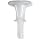 Qosina 51605 Polypropylene Sanitary Flange with Barb, Pre-Attached Gasket, 1" and 1-1/2" Standard, For 3/8" ID Tubing (Pack of 25)