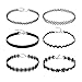 Mudder Choker Necklaces Black Velvet Choker Black Lace Gothic Tattoo Choker, 6 Pieces