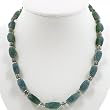 Handmade Serpentine & Silver Necklace