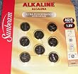 Sunbeam 8-Pack Button Cell Batteries: Style AG10 (LR1130, 377, SG10, others); 1.5V; Alkaline; Item# 11888