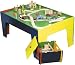 The Train Collection Table and Train Set, Complete with Train, Wooden Railways, Storage Box and Bonus Train Paraphanelia