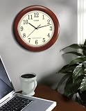 La Crosse Technology WT-3122A 12 1/2-Inch Wood Atomic Analog Clock