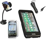 iTALKonline CAR DRIVE Pack BLACK Hard HYBRID Case/Cover/Skin, LCD Screen/Sc ....
