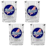 Los Angeles Dodgers MLB 4pc Square Shot Glass Set
