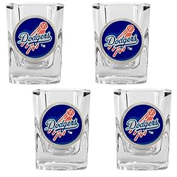 Los Angeles Dodgers MLB 4pc Square Shot Glass Set by Great American Products