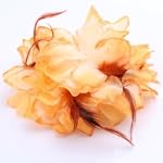 Feder Organza Blume orange Haarband H...