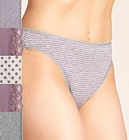 5 Pack Cotton Rich Lace Assorted High Leg Knickers