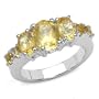 2.35 Carat Genuine Citrine Sterling Silver Ring