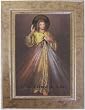 Divine Mercy Mahogany Wood Framed Art Under Glass, 6" x 8" Frame, 4" x 6" Print - MADE IN ITALY