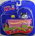 Littlest Pet Shop Portable Pets Husky Dog with Bathtub