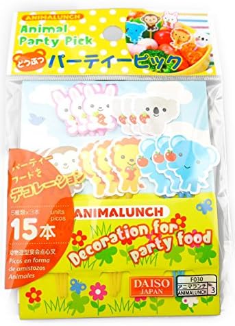 Bento Lunch Box Food Pick Animal Party Pick 15 Pcs 5 Kinnds X Each 3 Pcs
