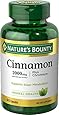 Nature's Bounty Cinnamon 2000 Plus Chromium High Potency 400 mcg, 60 Capsules