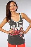 Mitchell & Ness The Miami Heat Pre-Game Tank Top,Tops (Sleeveless) for Women, Small,Black