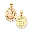 14k Two-toned Rose Gold & Yellow Raphel Angel Pendant