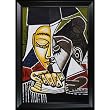 overstockArt Pablo Picasso Tete dune Femme Lisant 24-Inch by 36-Inch Framed Oil on Canvas