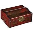 2-Bottle Wine Case With Hand-Painted Peacock Motif