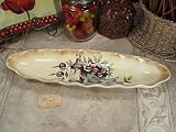 Baby Keepsake: Ceramic long oval bowl Antique Wine design - D`Lusso Collections (Set of 7)