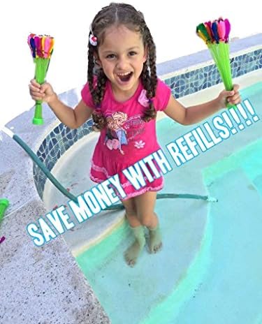 Bunch of Water Balloon Refill Kit - 600 Balloons + 600 Ties + Refill Tool. Fill 100 Balloons in Seconds