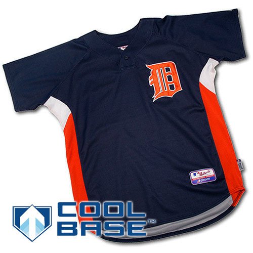 Detroit Tigers Authentic 2010 COOL BASE Road Batting Practice Jersey - Medium