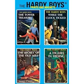 Popcorn Posters The Hardy Boys Book Cover 4-Pc Magnet Set
