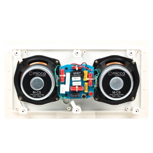 Micca M-CS Dual 5.25 Inch 2-Way MTM In-Wall Speakers with Pivoting 1