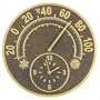 Whitehall Antique Copper Solstice Thermometer Clock - 01782