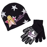 Girls' Hannah Montana Star Hat/Gloves Set - Black (7-14)