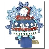 Holiday Snowman with Blue Coat Night Light
