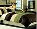 11 PC. MODERN BED IN A BAG SUPER SET CHOCOLATE BROWN W/ MATCHING PILLOWS AND SHEET SET