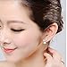 Hotshopping Fashion Jewelry Shamballa 925 Sterling Silver Double Hoop Ball Stud Earrings for Lovers (8mm)
