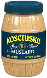 Plochman's Kosciusko Mustard, Spicy Brown, 9-Ounce Spoonable Barrels (Pack of 12)