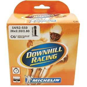 Michelin C6 Downhill Racing Butyl Mountain Bike Tube - Orange Box - 26x2.2/2.8 - 97060