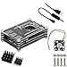 Updated 4 in 1 Professional Kit for Raspberry Pi 3 &Raspberry Pi 2 B &Raspberry Pi B+,black Sliced 9 Layers Case Box + Cooling Fan +micro USB Cable with Turn/on Switch ,Heatsinks