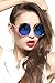 2016 Sexy Oversized Large Round Sunglasses For Women Rainbow Mirrored