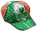 St. Patrick's Day Tri Color Sequin Shamrock NewsBoy Hat