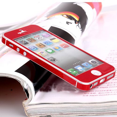 {Factory Direct Sale} Bling Bumper Full Body Skin Decal Sticker Protector Film for iPhone 5 5S Color Red