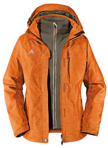 VAUDE Damen Doppeljacke Glencoe 3in1, pumpkin, 34
