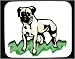 Mouse Pad with bulldog, standing, dog, yellow, field