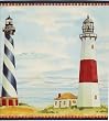 Navy Lighthouse Wallpaper Border