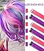 Pink and Purple Wig Pieces for Kids Straight Clip in Colored Hair Extensions for Girl (Purple Pink)